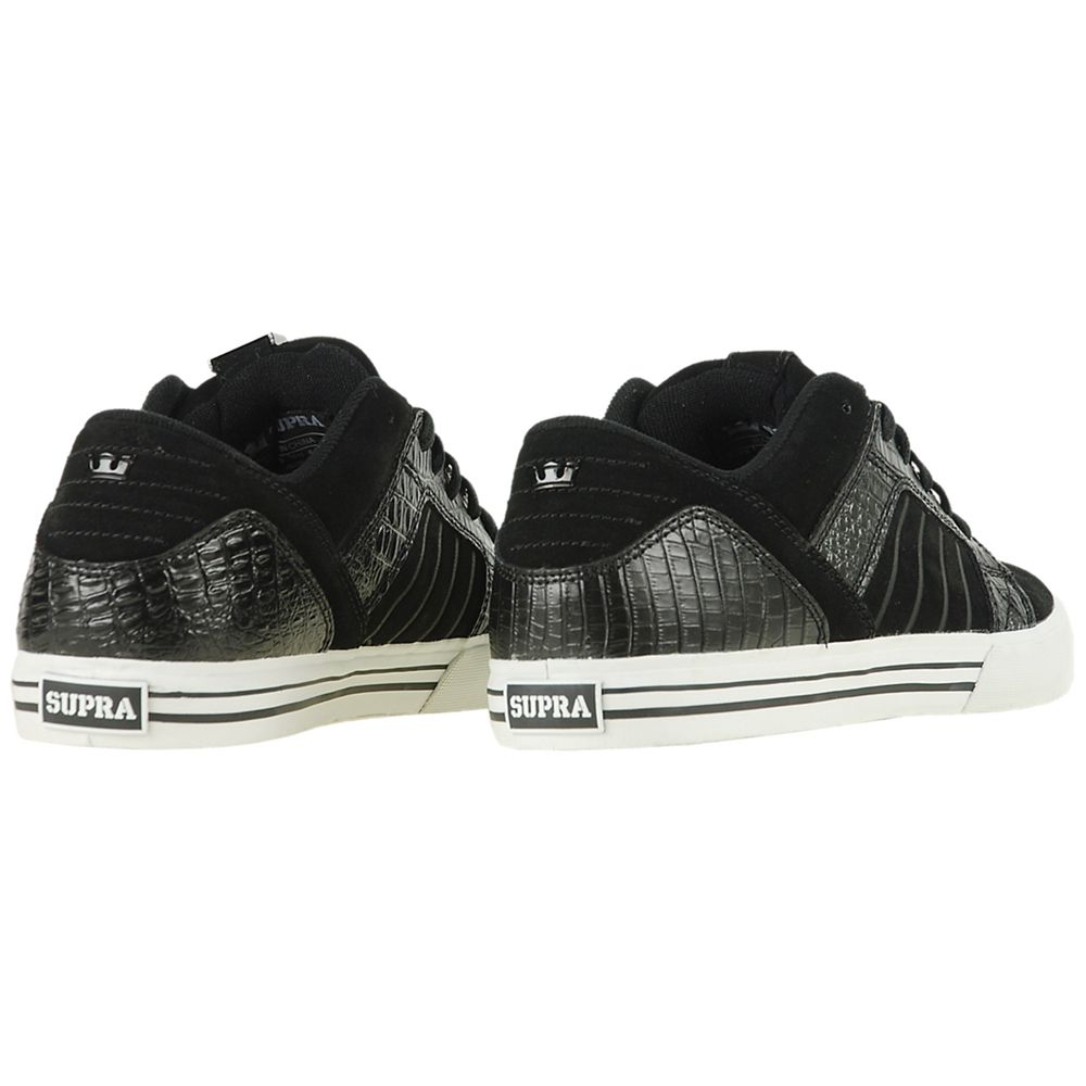 Baskets Basses Supra SkyLow 1.5 Noir Black Croc Homme | IXE-02903247